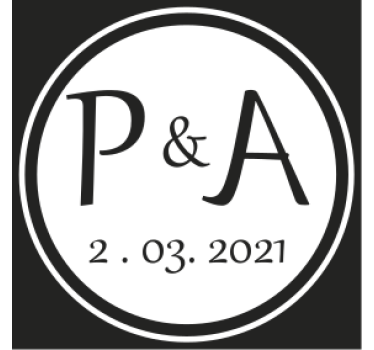 Personalised coasters with initials pairing - TenStickers