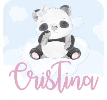 Personalisable coasters featuring a playful panda design - TenStickers