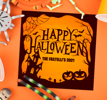 Halloween coaster spooky halloween celebration - TenStickers