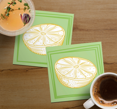 Personalisable coasters lime slice design - TenStickers