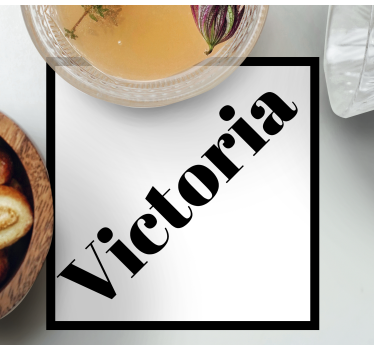 Personalisable coasters personalized name display - TenStickers