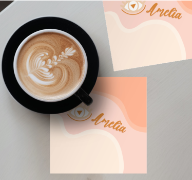 Personalisable coasters personalized soft curves - TenStickers