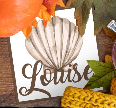 Personalisable coasters shell with custom name - TenStickers