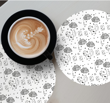 Personalisable coasters with a delightful farmhouse design - TenStickers