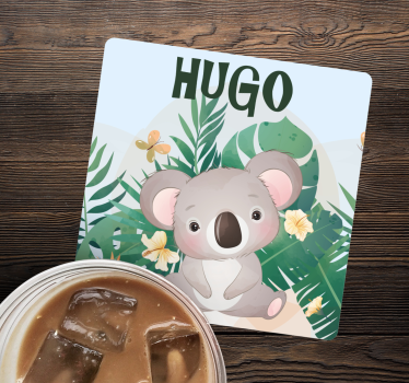 Personalisable coasters with cute koala design - TenStickers