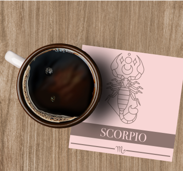 Personalisable coasters with scorpio astrological symbol - TenStickers