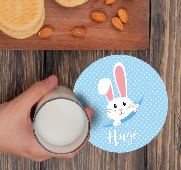 Wedding coasters with adorable bunny design - TenStickers