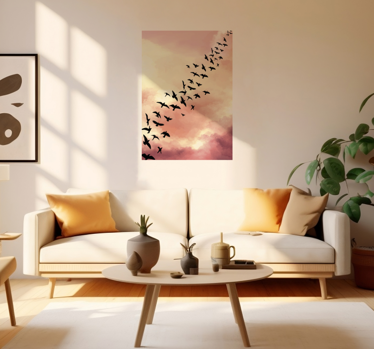 Flying Birds Birds Flying living room poster - TenStickers