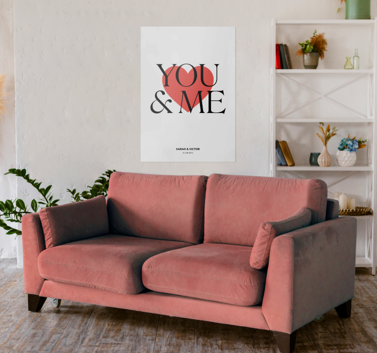 You and me custom customisable poster - TenStickers