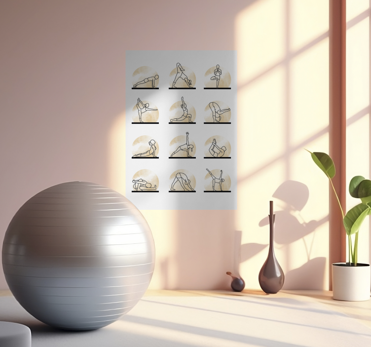 Asanas de yogaYoga Poses poster - TenStickers