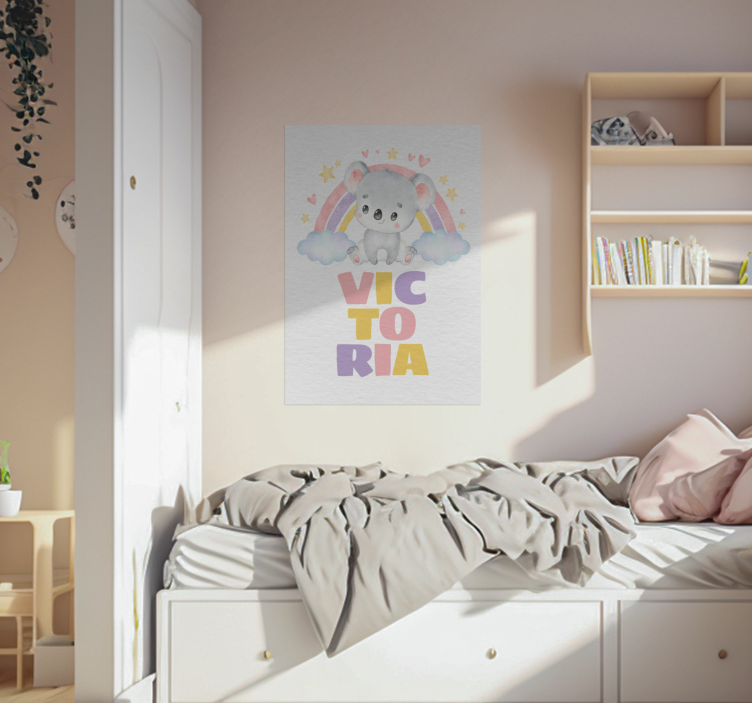Koala and Rainbow = Koala and Rainbow nursery poster - TenStickers