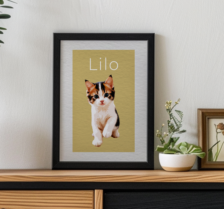 personalized draw effect animal poster - TenStickers