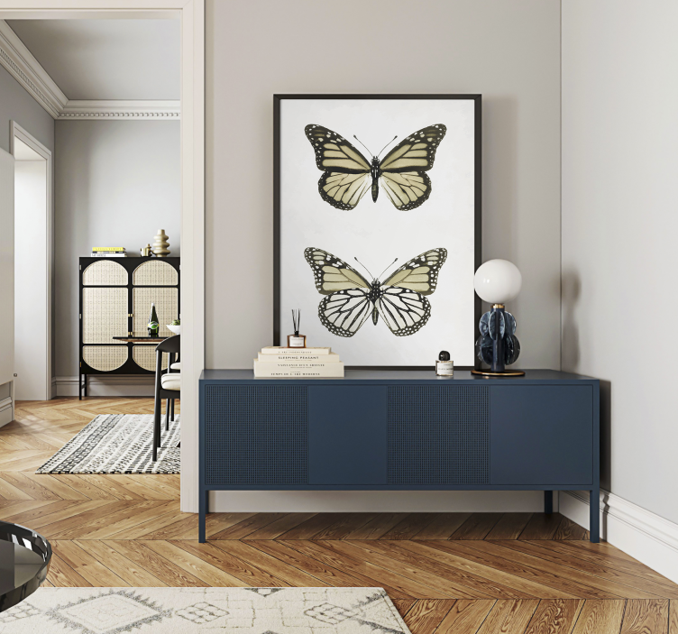 Vintage Butterfly living room poster - TenStickers