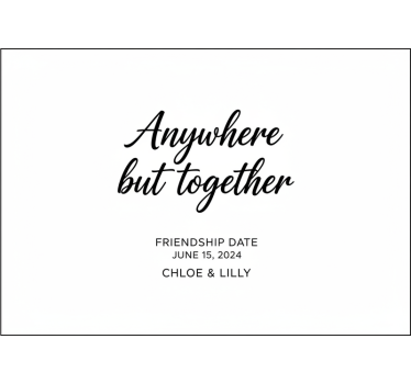 Customisable poster friendship date memento - TenStickers