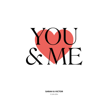 You and me custom personalise poster - TenStickers