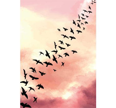 Flying Birds Birds Flying living room poster - TenStickers