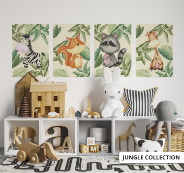 Jungle giraffe post - TenStickers