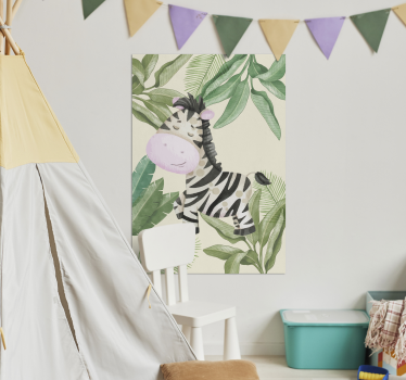 Jungle zebra animal poster - TenStickers
