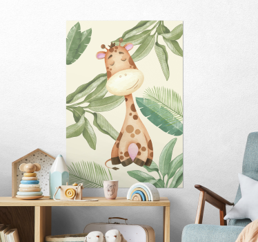 Jungle giraffe post - TenStickers
