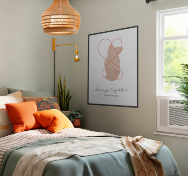 Siempre juntosAlways together master bedroom poster - TenStickers