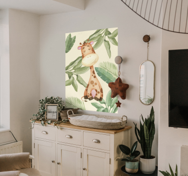Jungle giraffe post - TenStickers