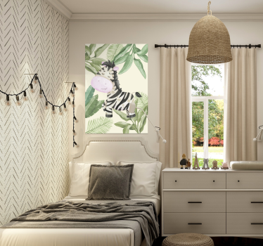 Jungle zebra animal poster - TenStickers