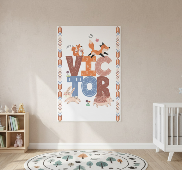 Nursery poster forest animals with names - TenStickers