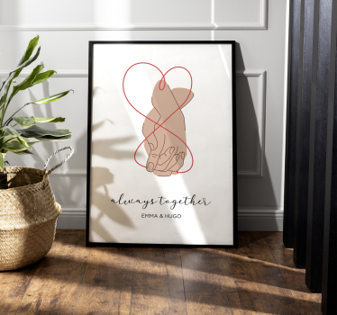 Siempre juntosAlways together master bedroom poster - TenStickers