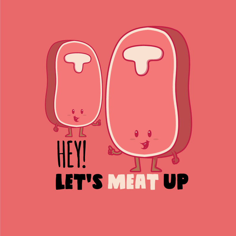 Kitchen poster funny quote about meat - TenStickers