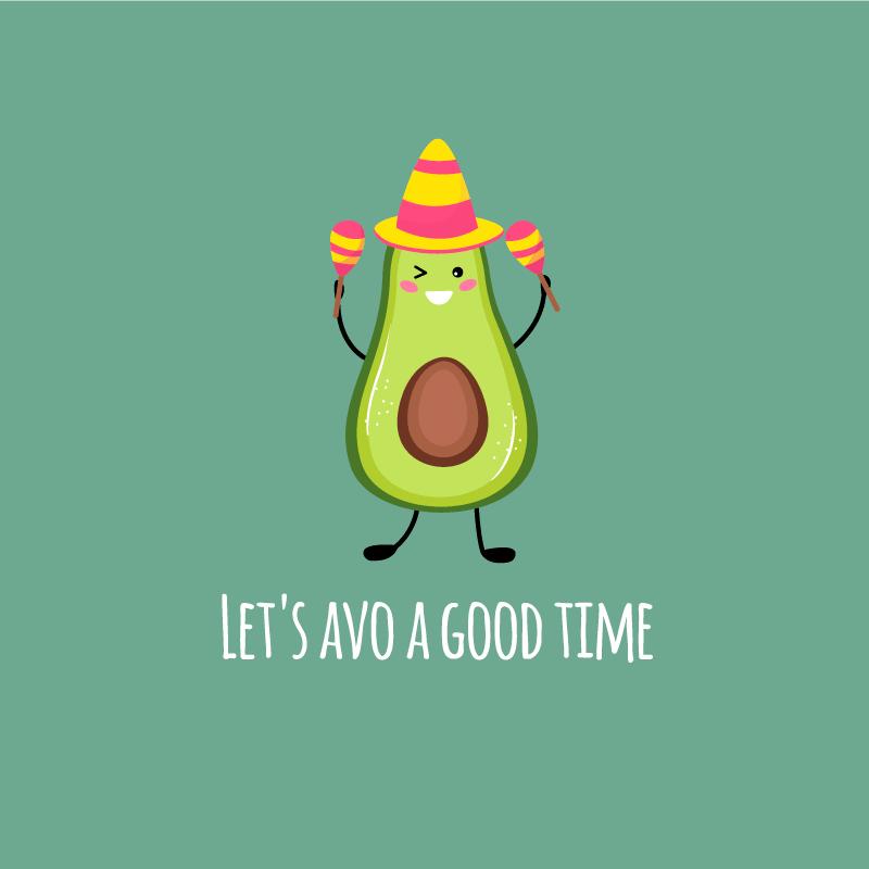 Kitchen poster funny quote with avocados - TenStickers