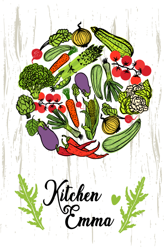 Kitchen poster featuring fresh vegetables - TenStickers