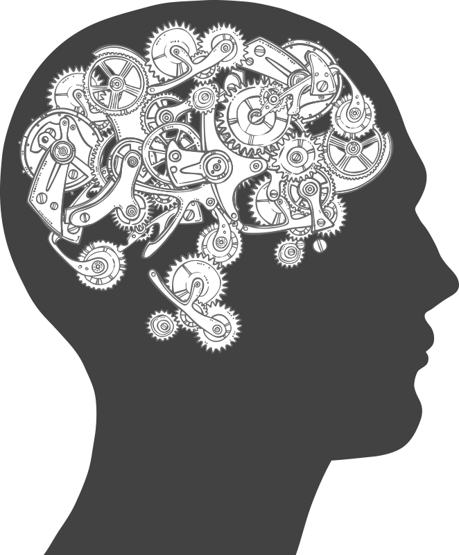 Office poster brain with gears - TenStickers