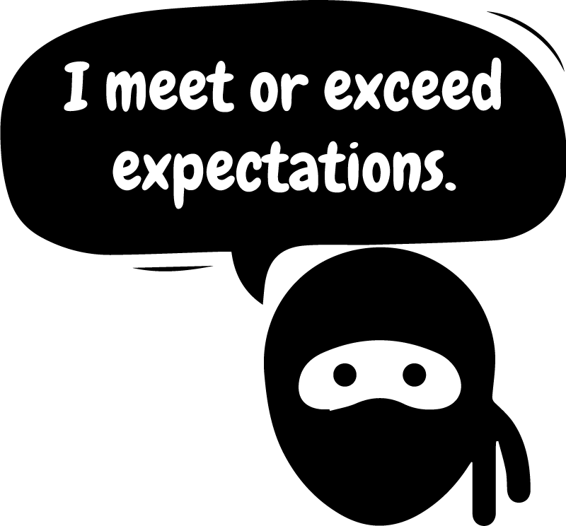Office poster meet or exceed expectations - TenStickers