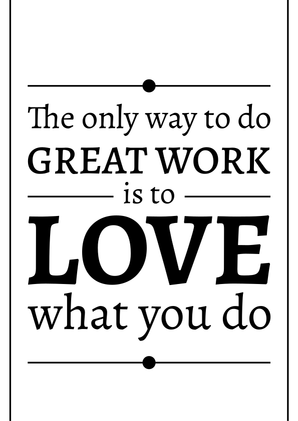 Office poster love what you do - TenStickers