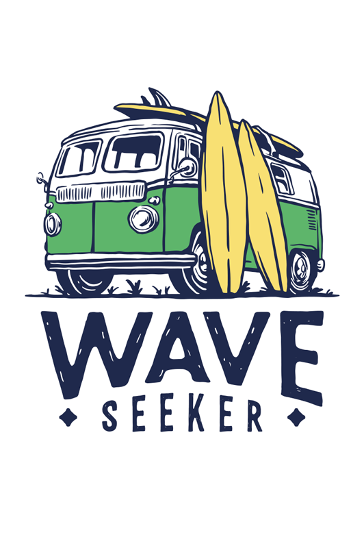 Poster for teenager surfing van - TenStickers