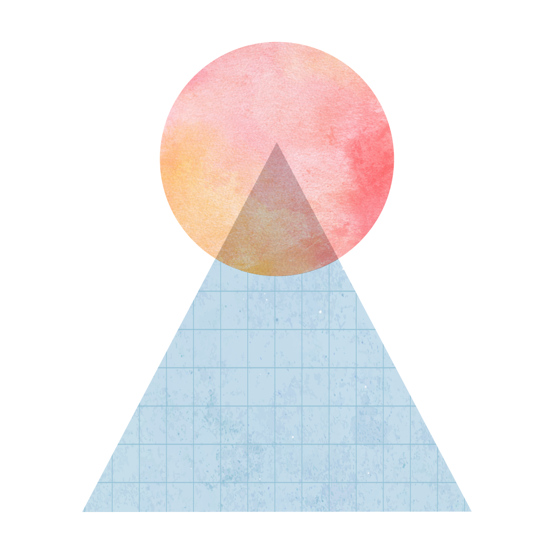 Living room poster sun and triangle wall art - TenStickers