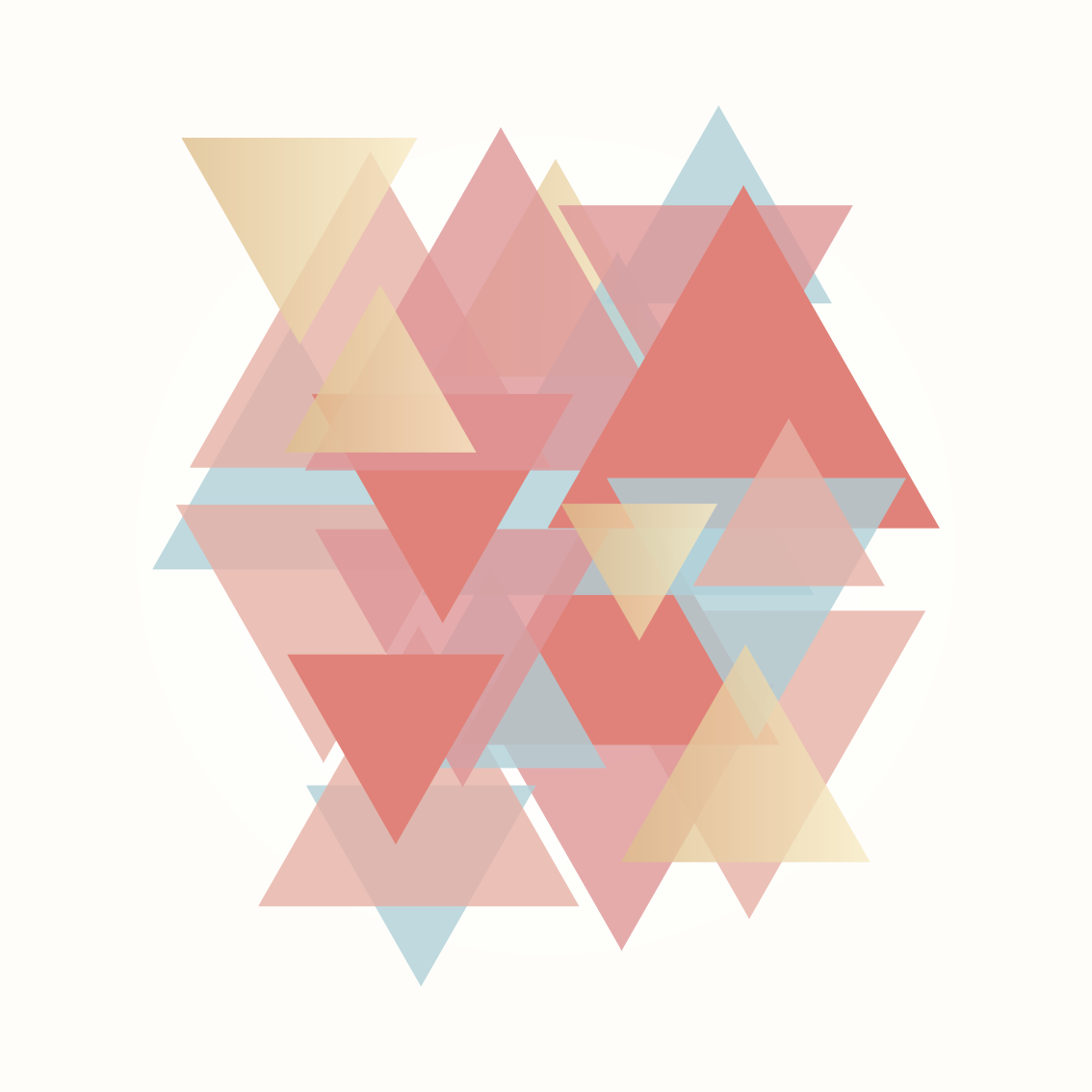 Living room poster with pink and golden triangles - TenStickers