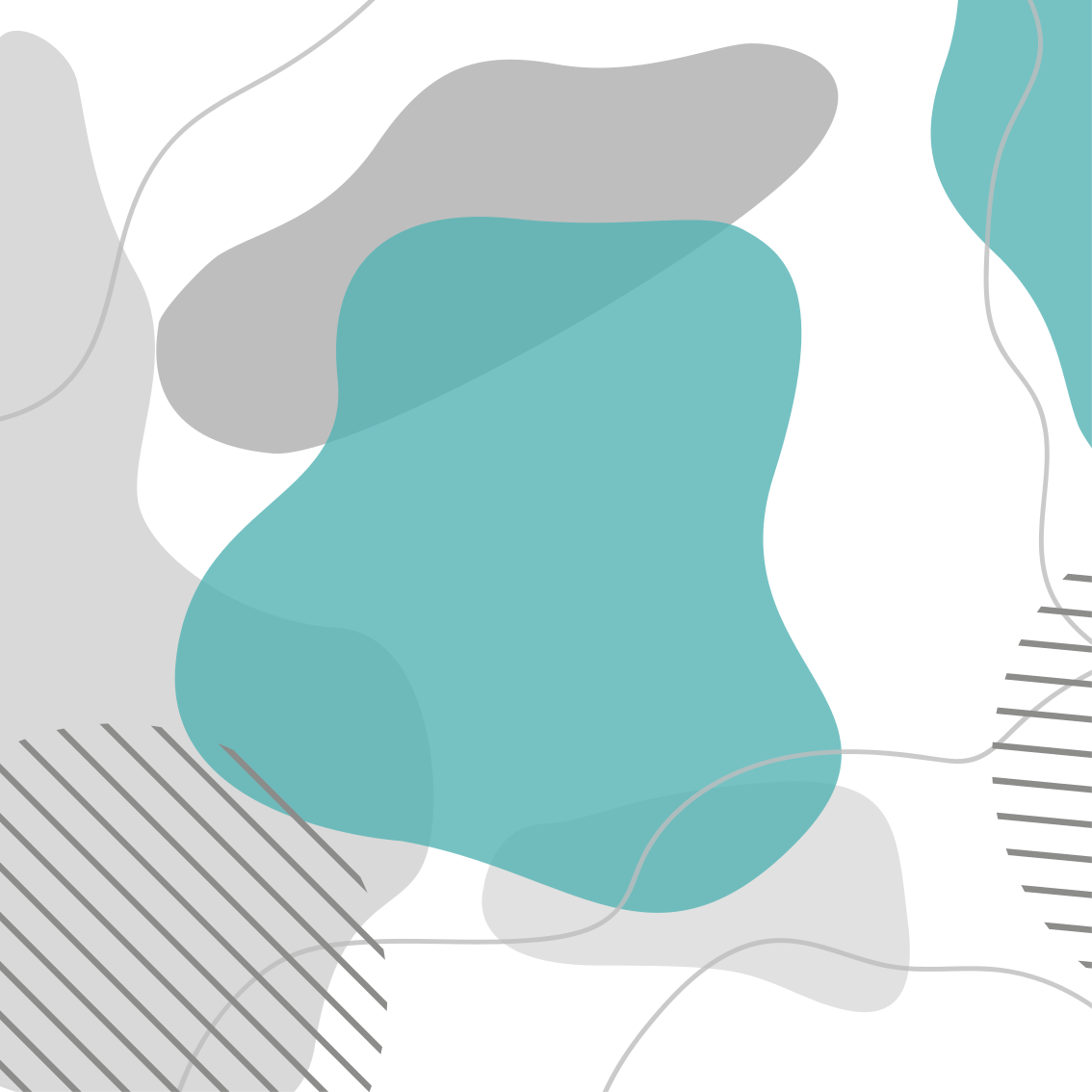 Living room poster in blue and green art forms - TenStickers