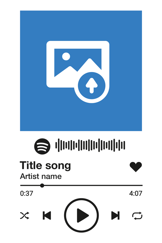 Living room poster custom spotify song art - TenStickers