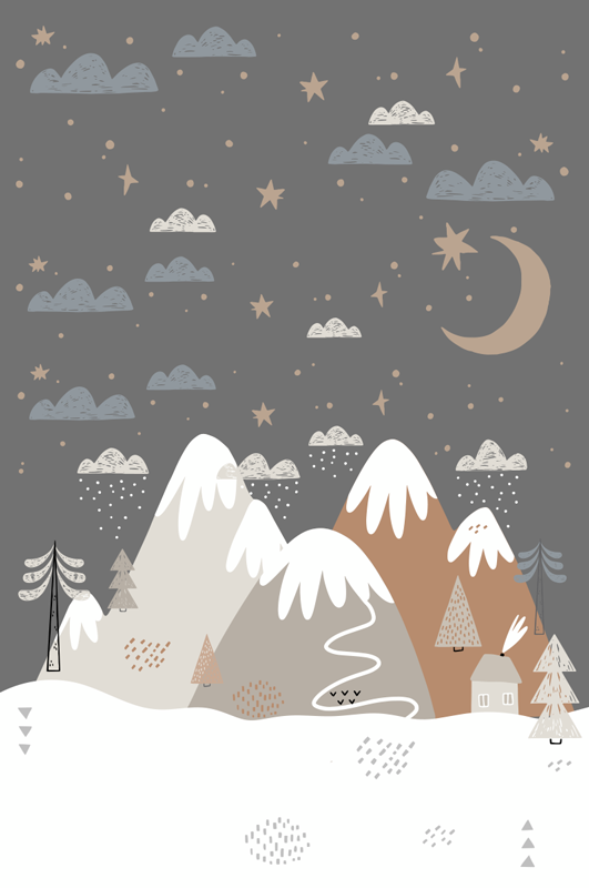 Nursery poster of mountains - TenStickers