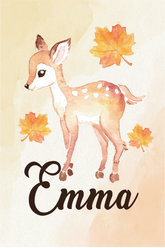 Nursery poster featuring a deer - TenStickers