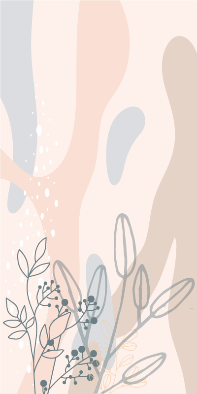 Flowers poster elegant floral silhouette - TenStickers