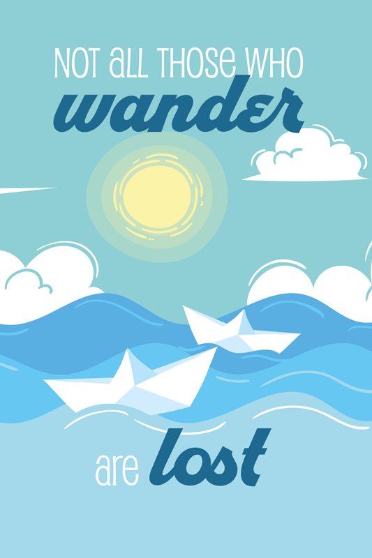 Wander lost quote sunshine quote poster - TenStickers