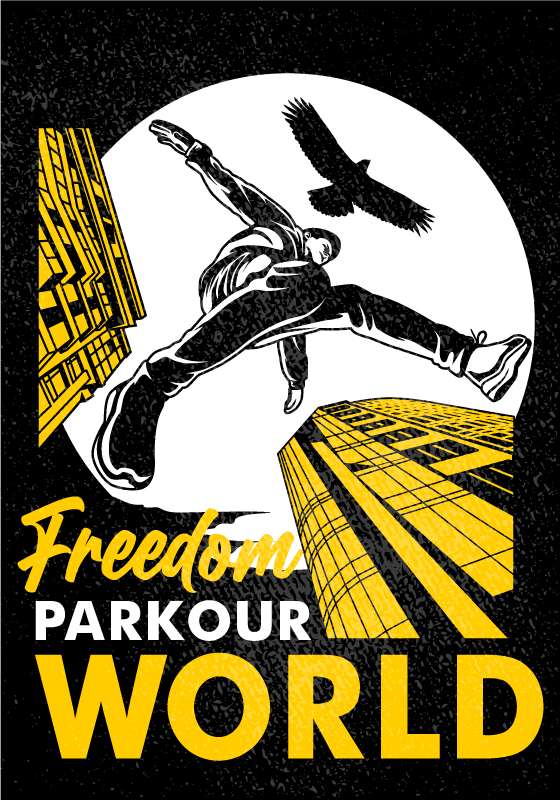 Sports poster parkour world - TenStickers