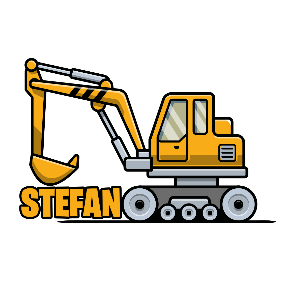 Customisable poster excavator machine design - TenStickers