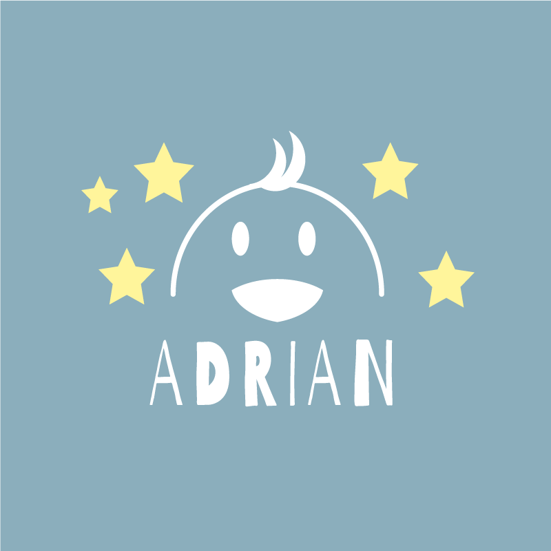 Customisable poster of joyful character face - TenStickers