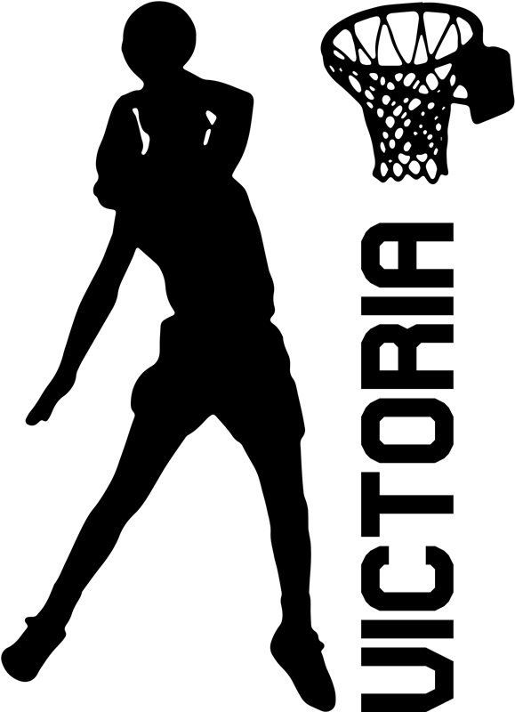 Basketball poster of player dunking with name - TenStickers