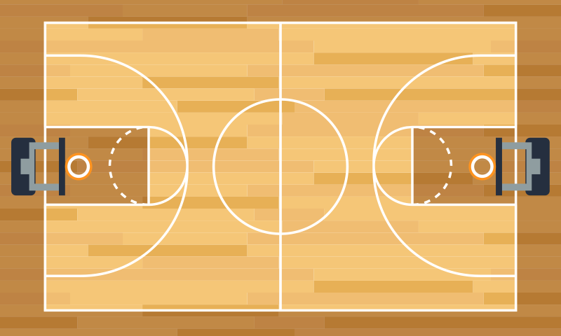 Basketball poster youth basketball court vinyl rug - TenStickers