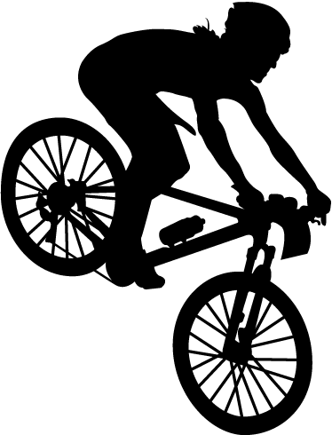 Cycling poster mountain bike silhouette wall art - TenStickers