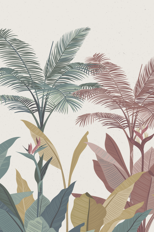 Plant poster terracotta tropical plants - TenStickers